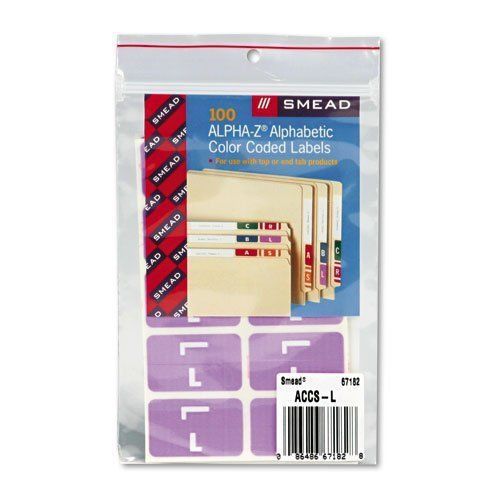 Smead 67182 Lavender Alphaz Accs Color-coded Alphabetic Label - L - (smd67182)