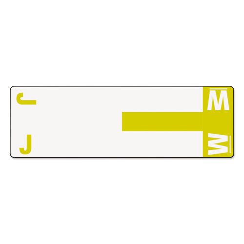Alpha-Z Color-Coded First Letter Name Labels, J &amp; W, Yellow, 100/Pack