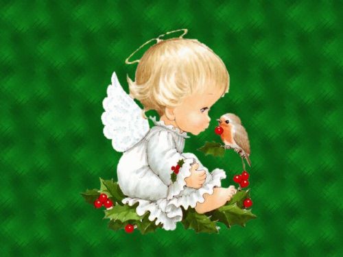 30 Personalized Return Address  Labels Christmas Angels (ch2)