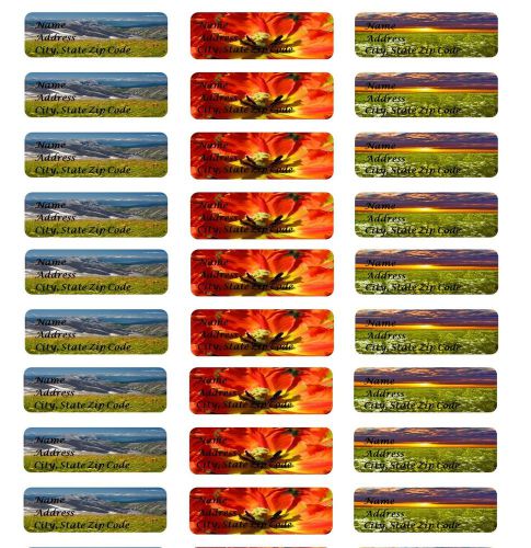 30 Personalized Return Address Nature Inspired Labels (nx5)