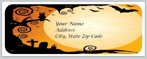 30 Halloween Bats Personalized Return Address Labels Buy 3 get 1 free (bo127)
