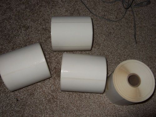 SIX Desktop Thermal Transfer Labels 4 x 2.5/1&#034; - Rare Size! 3840/Labels