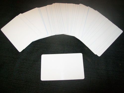 100 Blank White High Gloss Video Grade 24mil CR-80 Photo ID Cards !!!!!!!!