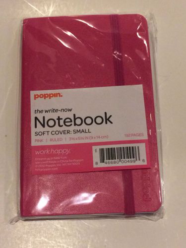 BIRCHBOX Poppin The Write-Now Soft Cover Pink Notebook NEW