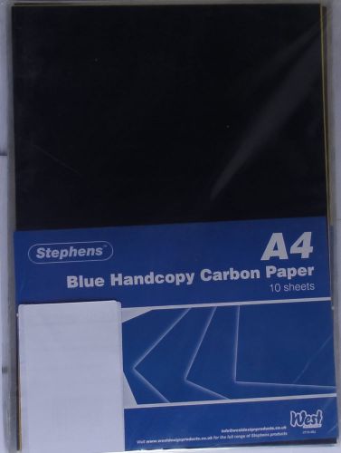 100 Sheets A4 CARBON PAPER made by ( Stephens ) - Blue