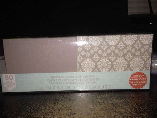 Craft Smith 80 Sets Textured Cards &amp; Envelopes-4.25&#034; X 5.5&#034;