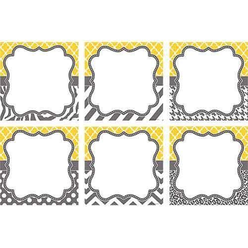 Teacher Created Resources Lemon and Gray Wild Moroccan Large Accents