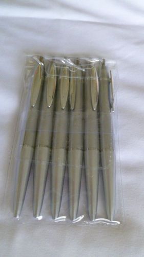 New Set of Six Ballpoint Pens (Blue Ink)