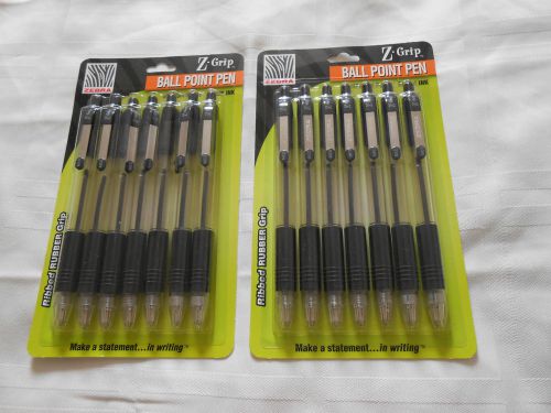 14 z grip ball point pens black ink in 2 packs medium point 1.0mm for sale