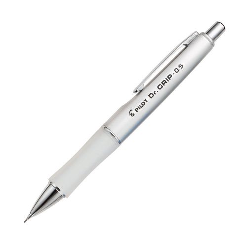 Pilot Dr Grip Ltd Mechanical Pencil 0.5mm Lead Metallic Platinum Silver Barrel