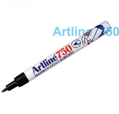 6x artline 750 marker for laundry bullet tip fine point 0.7mm black ek-750 bk for sale
