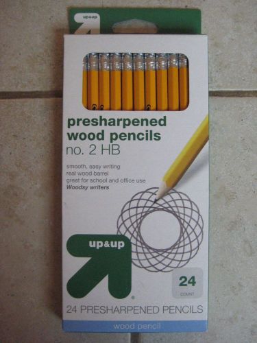 NEW 24 Presharpened Wood Pencils No. 2 HB - up&amp;up Target Brand
