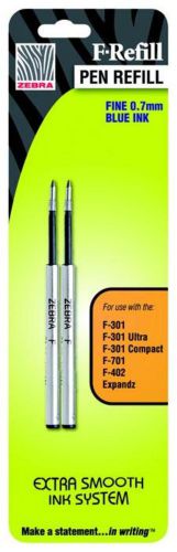 F-Refill For F301 F402 Ultra 301 &amp; Notus 500 Ballpoint Pens 0.7mm 2 Count Blue