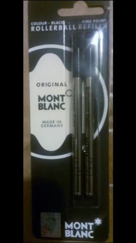 MONT BLANC M16301 Rollerball 2pk Ink refills black fine id #15160
