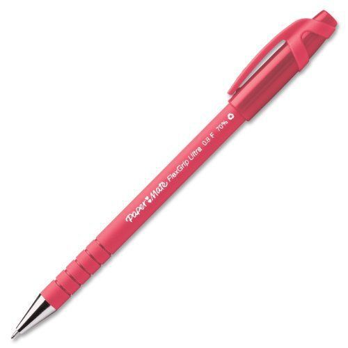 Paper Mate Flexgrip Ultra Pen - Fine Pen Point Type - Red Ink - Red (9670131)
