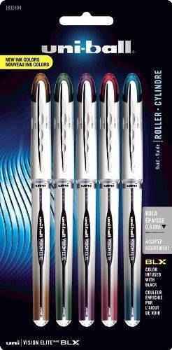 Uni-ball vision elite blx rollerball pens - bold pen point type - 0.8 (1832404) for sale