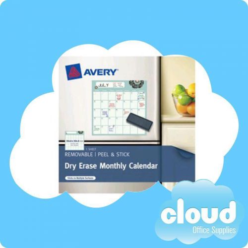 Avery blue peel &amp; stick dry erase monthly calendar sheets pre-printed - 13097 for sale