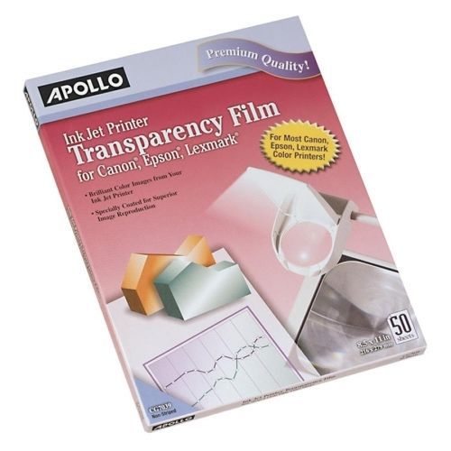 Apollo Transparency Film - 8.50&#034; x 11&#034; - 50 / Box - Transparent