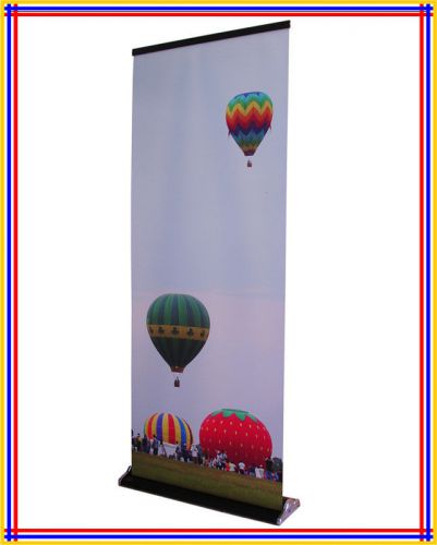 32&#034;x79&#034; Luxury Retractable Banner Stand (Black) with Free Printing R380