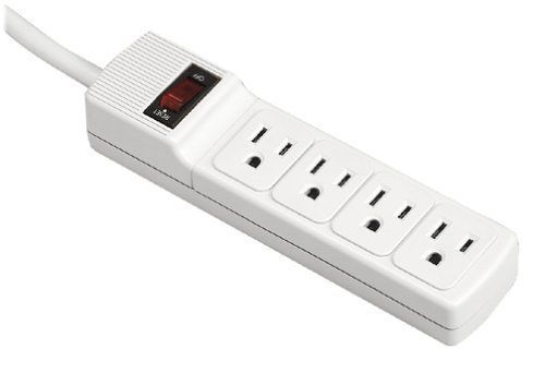 Fellowes Surge Protector Strip 120V 4 Outlet 3ft Cord 1200 Joule 3 Each