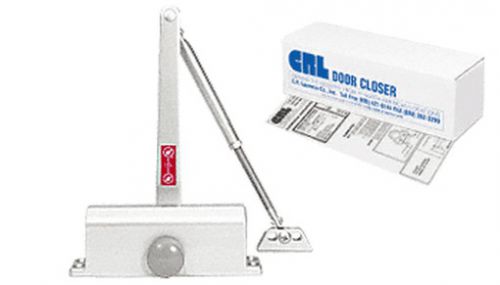 CRL Aluminum ANSI Grade 1 Size 1 Light Duty Surface Mount Door Closer Commercial