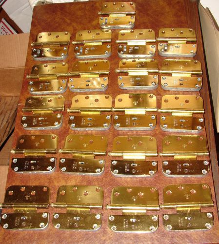 Hinges adjustable horizontal &amp; vertical 4&#034; x 4&#034; lot of 21 hinges new for sale