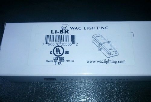 WAC Lighting  LI - BK  track coupling &#034;I&#034; Connector  Black New in Box