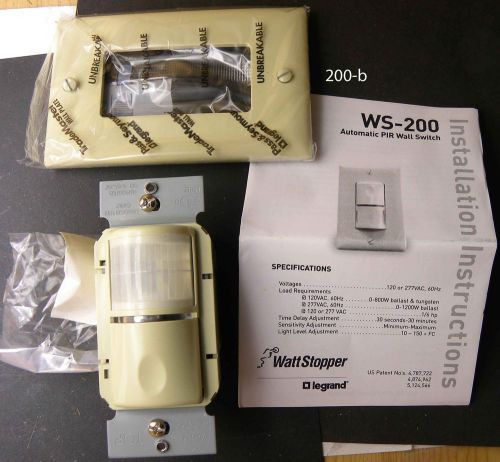 Ws-200-i watt stopper, passive infrared automatic wall switch in ivory color nib for sale