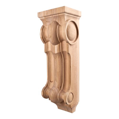 French Romanesque Corbel.  7&#034; x 6&#034; x 22&#034;.   Rubberwood.