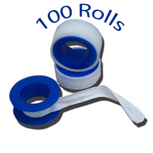 Teflon® tape 100 rolls industrial 1/2&#034; x 520&#034;: plumbers tape $0.59/ roll for sale