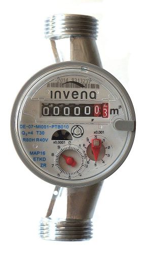 INVENA Water meter for House and Garden various connectors 4m3/h ANTIMAGNETIC