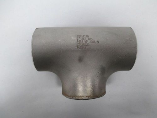 New tru-flow 2 sch 40s a403 wp 304l-w stainless tee fitting 2in d310213 for sale