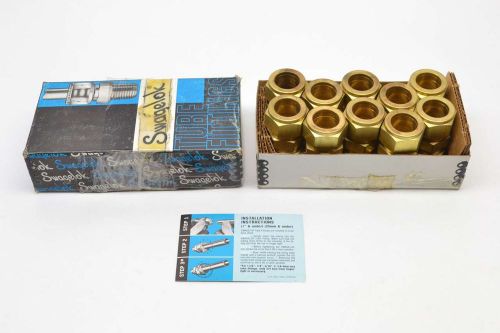 New swagelok b-1210-6 brass 3/4in union straight tube fitting b478443 for sale