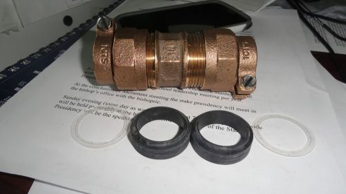 1&#034; brass joint compression water service union - nl cts - new for sale