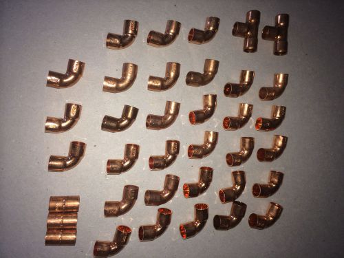 1/4&#034; ID COPPER 90 DEGREE ELBOW (LOT OF 36 pieces) 3/8 OD  korea FREE SHIPPING