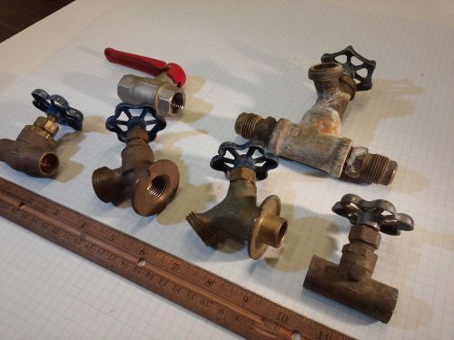 6 brass valve nibco valve slip solder copper threaded 1/2 gate 3/4 spigot water for sale