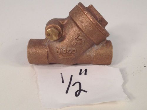 Nibco 1/2&#034; Cast Bronze Brass Check Valve, Silent Check NEW 125SWP 300cwp SLIP 