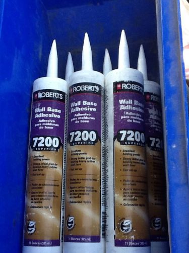 Roberts wall base adhesive 7200 superior 11 oz, qty 6 for sale