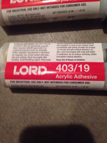 *NINE TUBES* Lord adhesive 403/19 acrylic adhesive Never Used