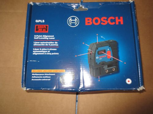Bosch GPL5 5-Point Alignment Laser Level NEW open box Self-Leveling manual