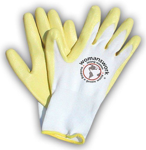 Womanswork 380yL Nitrile Weeding Glove  Yellow  Large