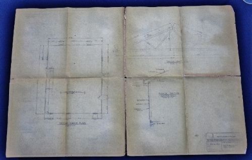 1967 vintage lbi ship bottom, nj: volunteer fire co construction drawings 2nd fl for sale
