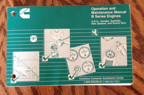 Operation Maintenance Manual Cummins B Series Engines 1996 U.S. &amp; Other Countrie