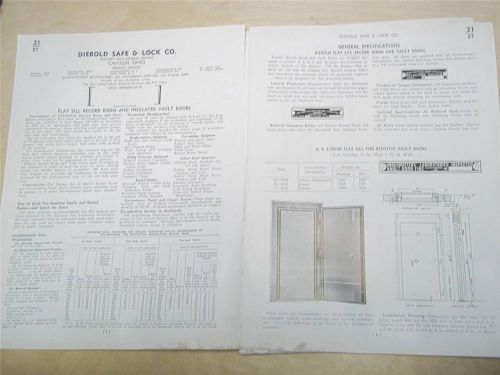 Vtg Bank/Vault Catalog Inserts/Page~Diebold/Mosler/York Safe &amp; Lock~1939