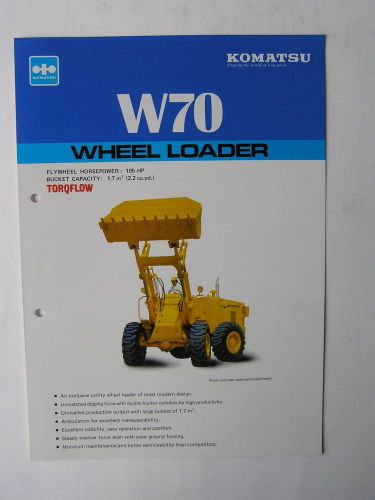 KOMATSU W70 Wheel Loader Brochure Japan