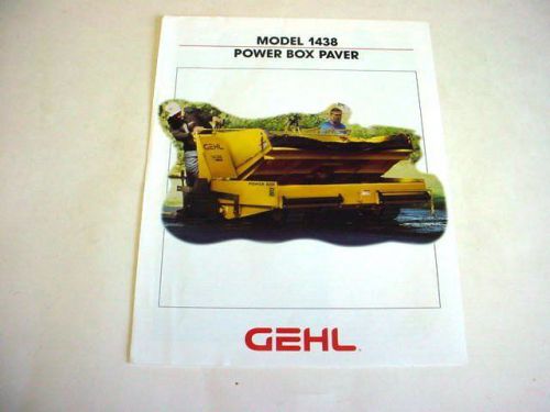 Gehl 1438 Power Box Asphalt Paver Brochure