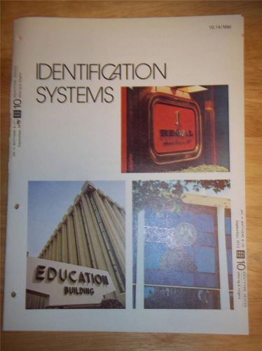 Vtg Jas H Matthews &amp; Co Catalog~Indentification Systems~Signs/Plaques/Lettering