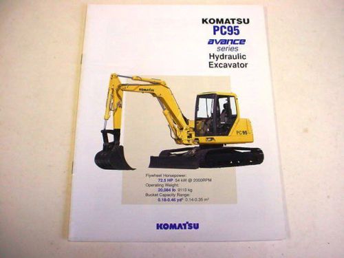 Komatsu PC95 Hydraulic Excavator Color Brochure