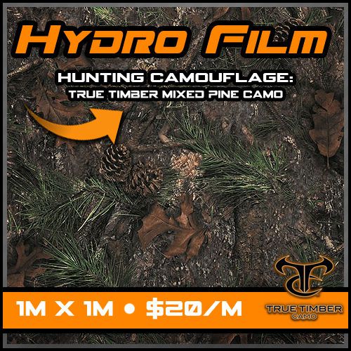 Hydrographic True Timber Camo Dip Kit Water Transfer Printing FIlm - Mixed Pine
