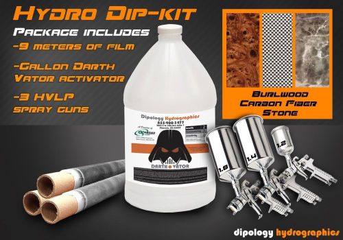 Hydrographics dip kit water transfer printing film hydro dip - combo pack for sale